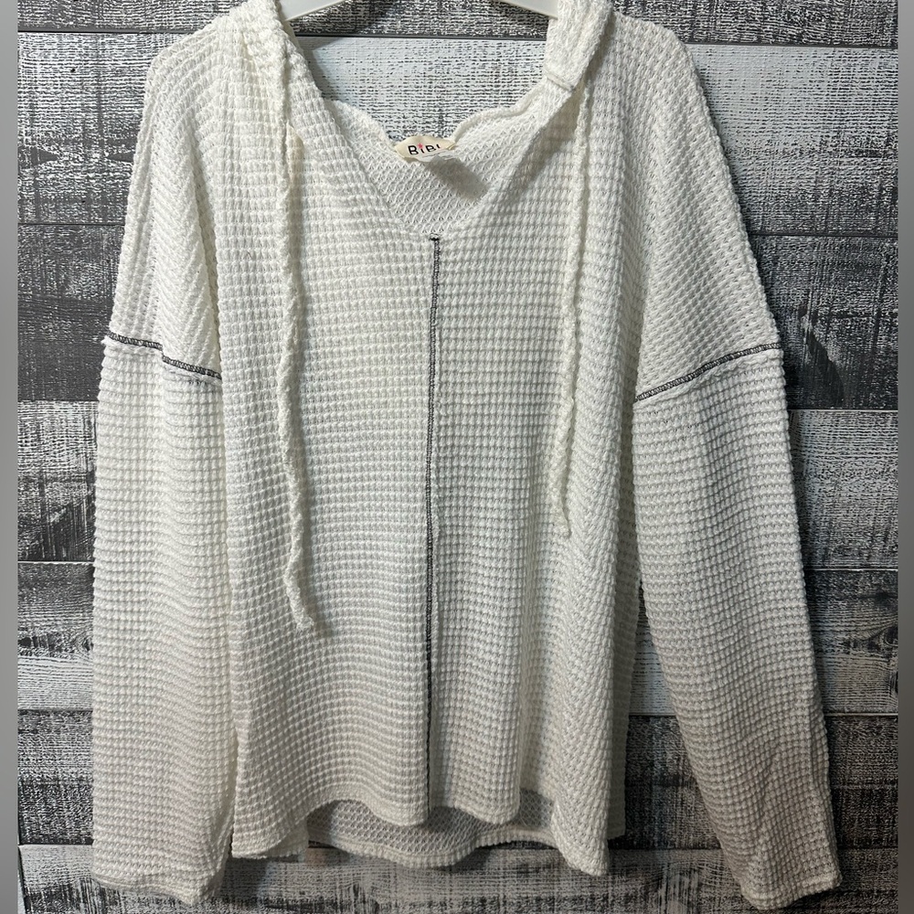 Waffle Knit Hoodie